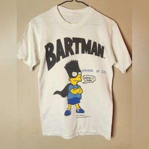 RARE Simpsons Bartman Graphic Tee  T-Shirt - 1990